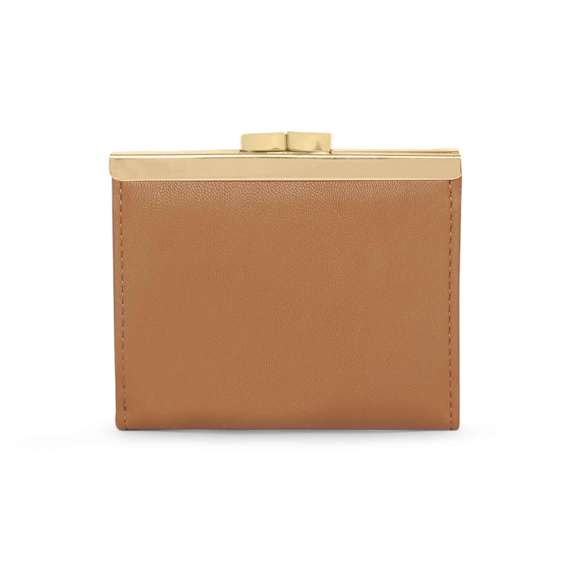 Lavie Luxe Tan Small Women's Frame Wallet