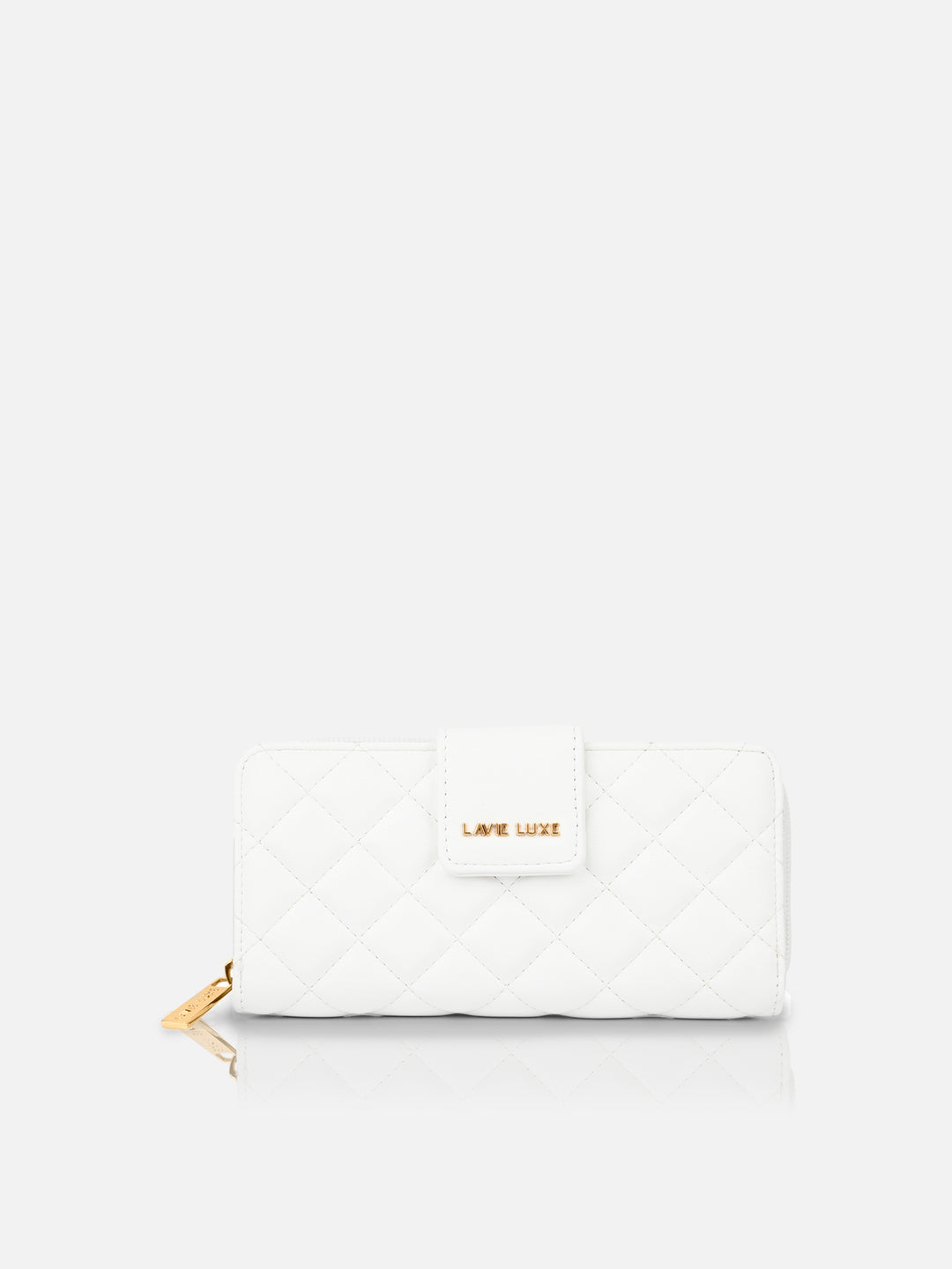 Diamond Bifold Large White Wallet