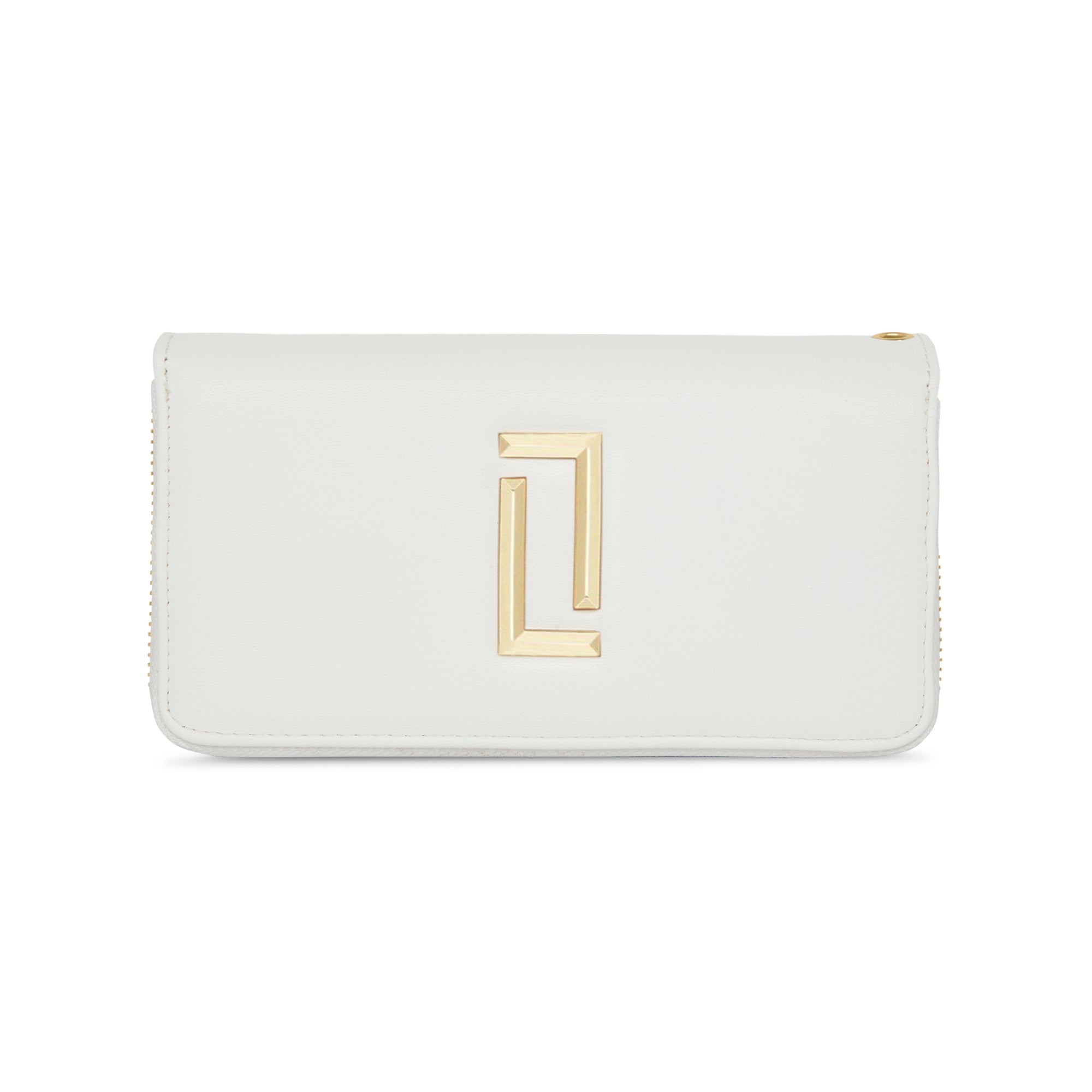 Lavie Luxe White Large Women's Dual Zip Wallet