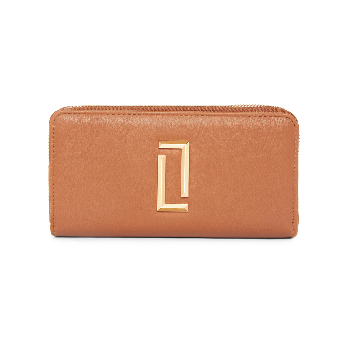 Lavie Luxe Tan Large Women's Dual Zip Wallet