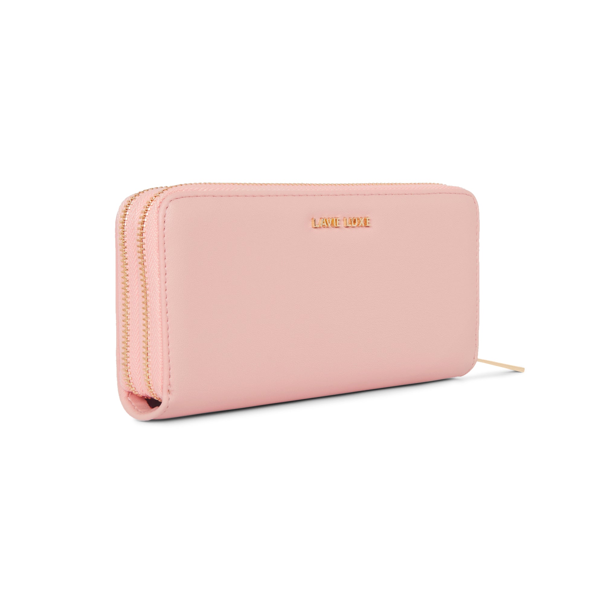 Lavie Luxe Light Pink Large Women's Dual Zip Wallet