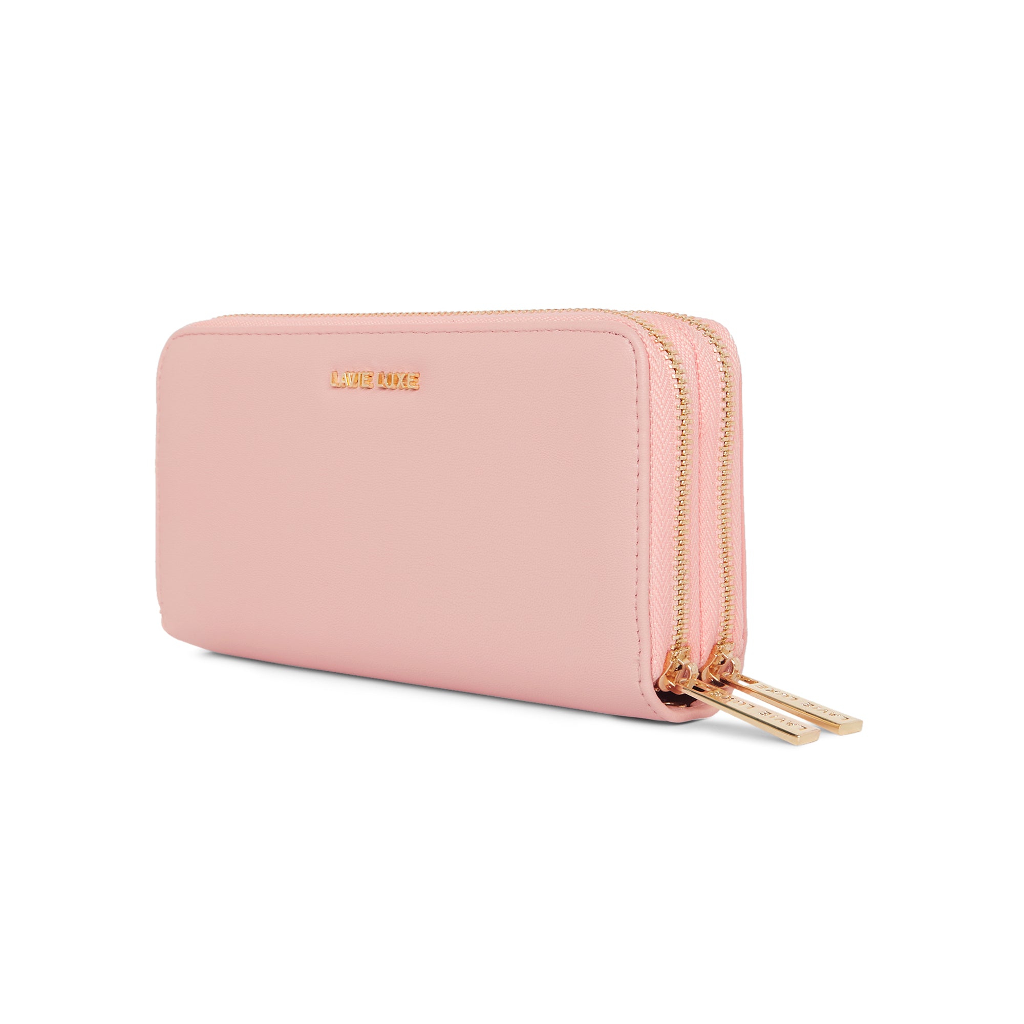 Lavie Luxe Light Pink Large Women's Dual Zip Wallet