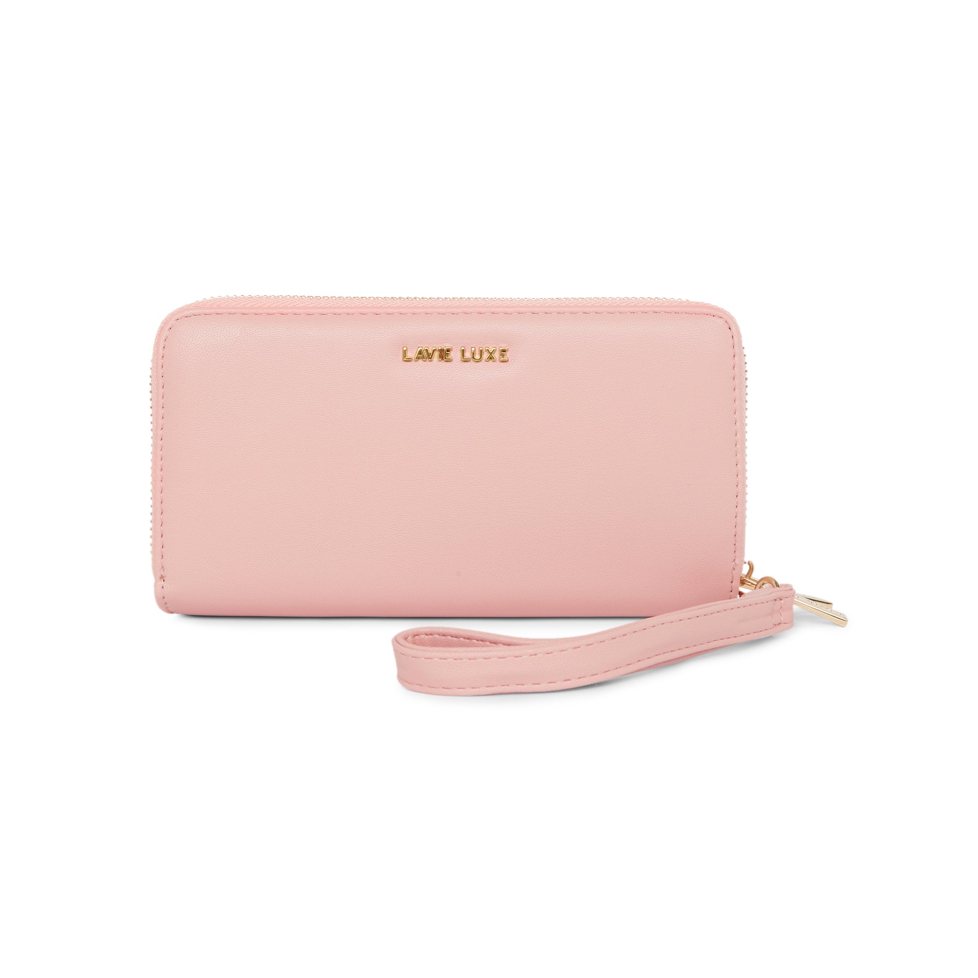 Lavie Luxe Light Pink Large Women's Dual Zip Wallet