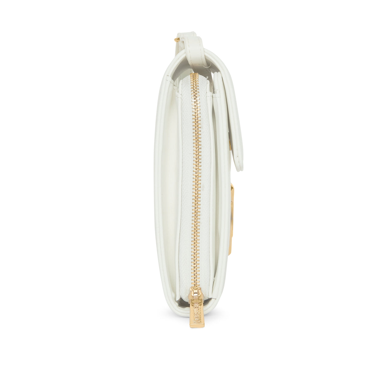 Lavie Luxe White Large Women's Vertical Zip Sling Bag Wallet