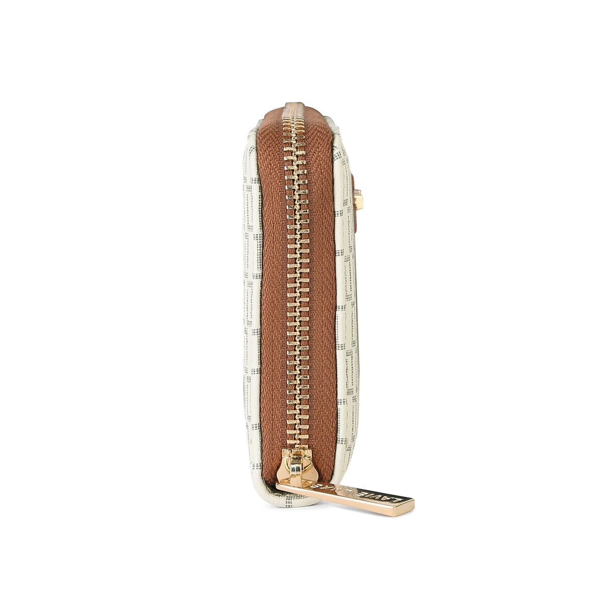 Lavie Luxe Mono Sacy Off White Large Women's Zip Around Wallet