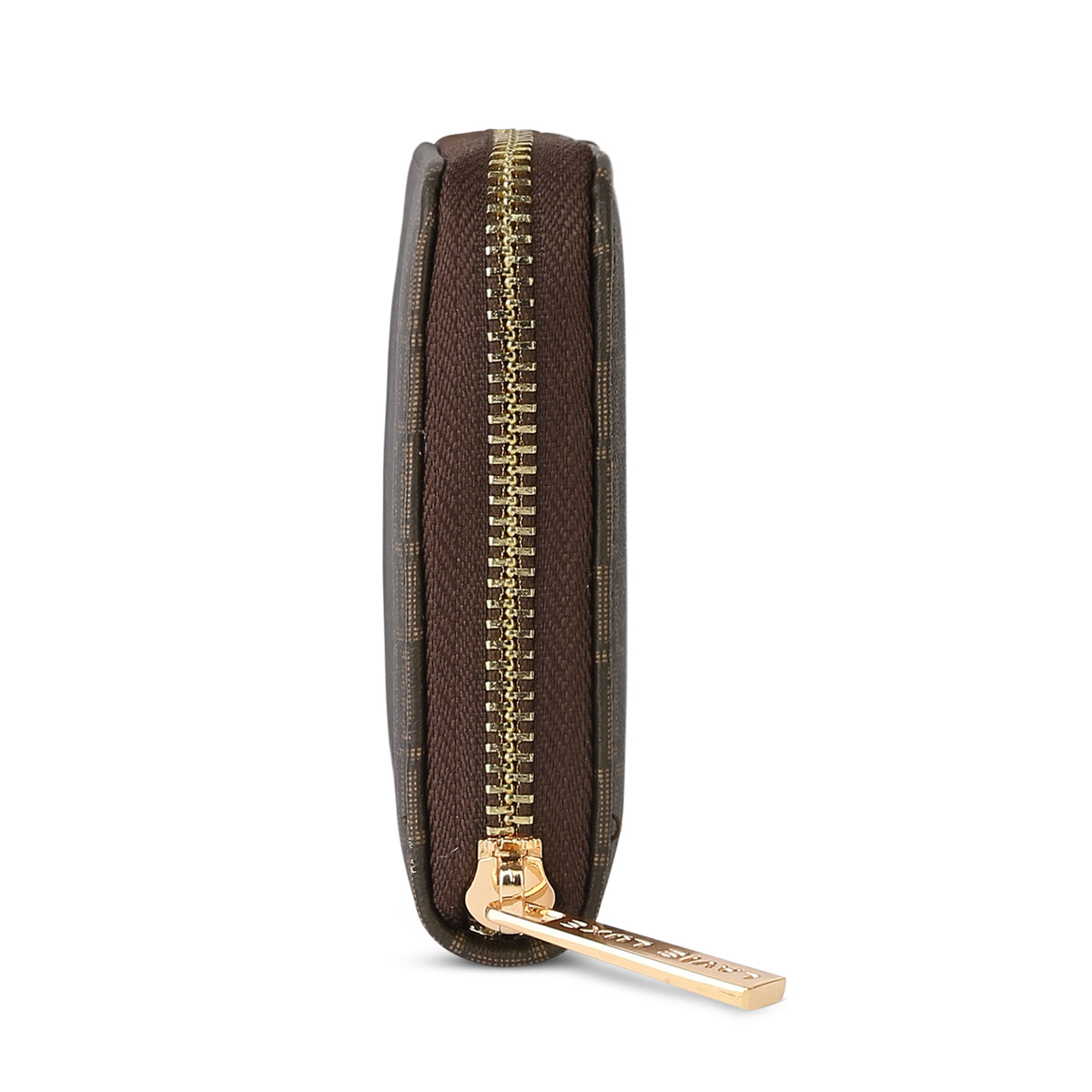 Lavie Luxe Mono Sacy Choco Large Women's Zip Around Wallet