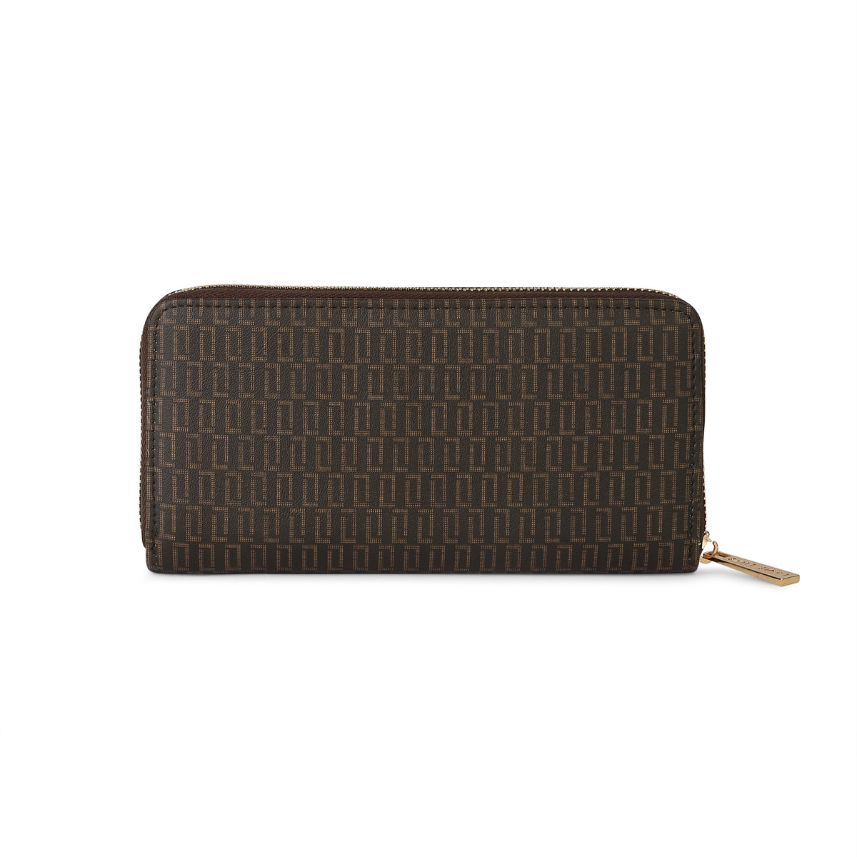 Lavie Luxe Mono Sacy Choco Large Women's Zip Around Wallet