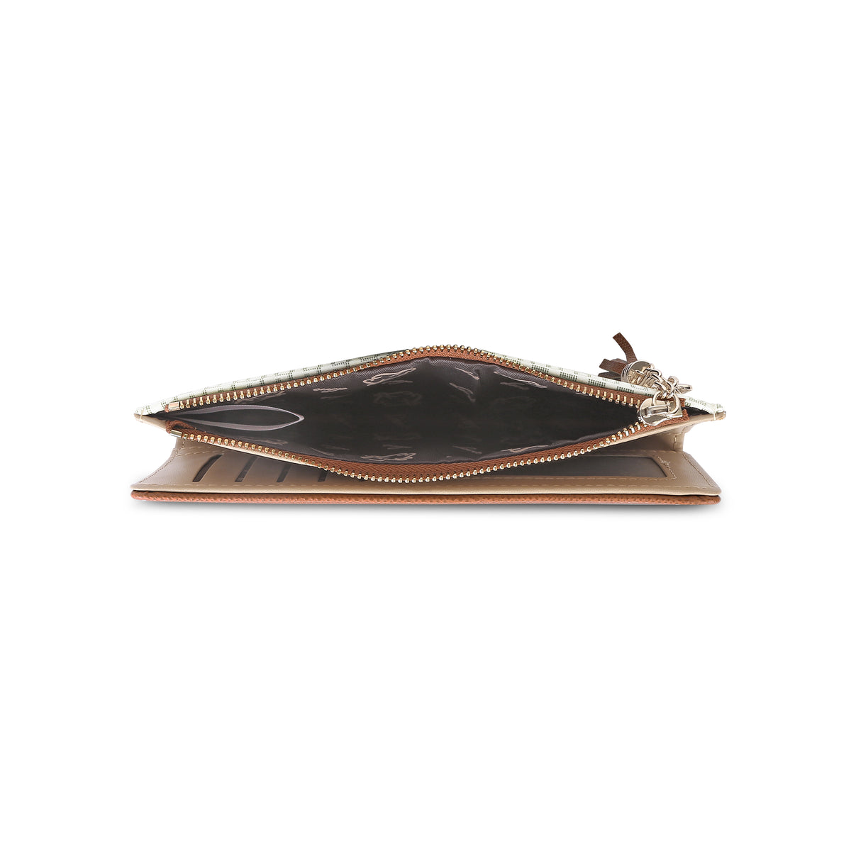 Lavie Luxe Mono Safain Off White Large Women's Bifold Zip Wallet