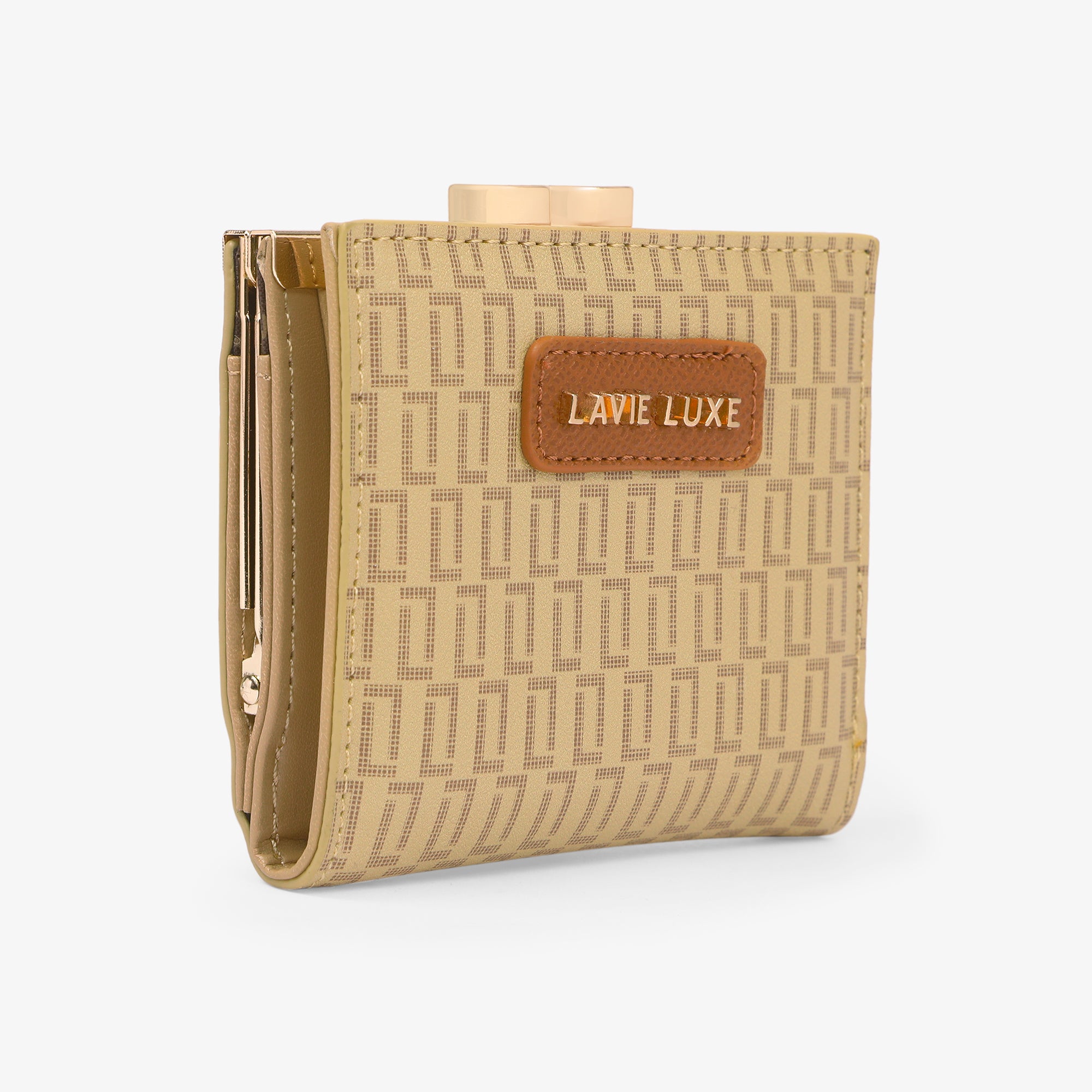 Lavie Luxe Mono Frame Taupe Small Women's Wallet