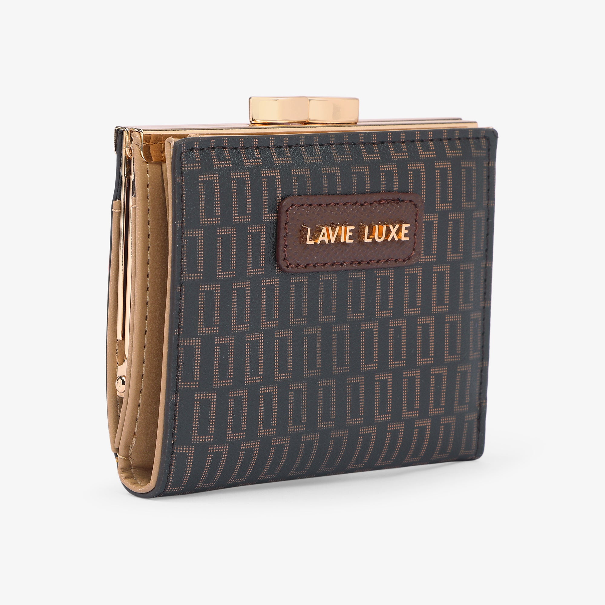 Lavie Luxe Mono Frame Choco Small Women's Wallet