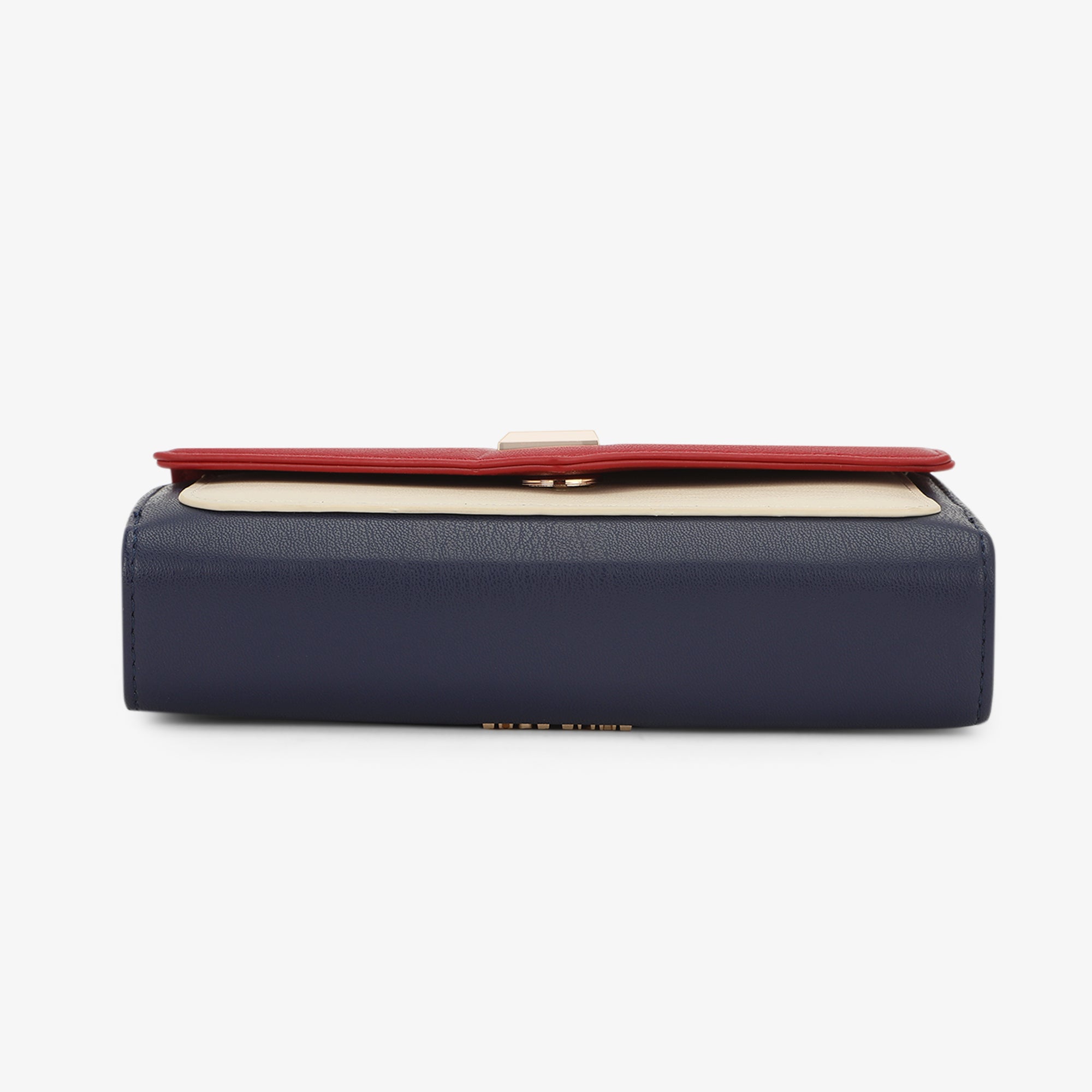 Lavie Luxe Sally24 Navy Large Women's horizontal 2 zip wallet