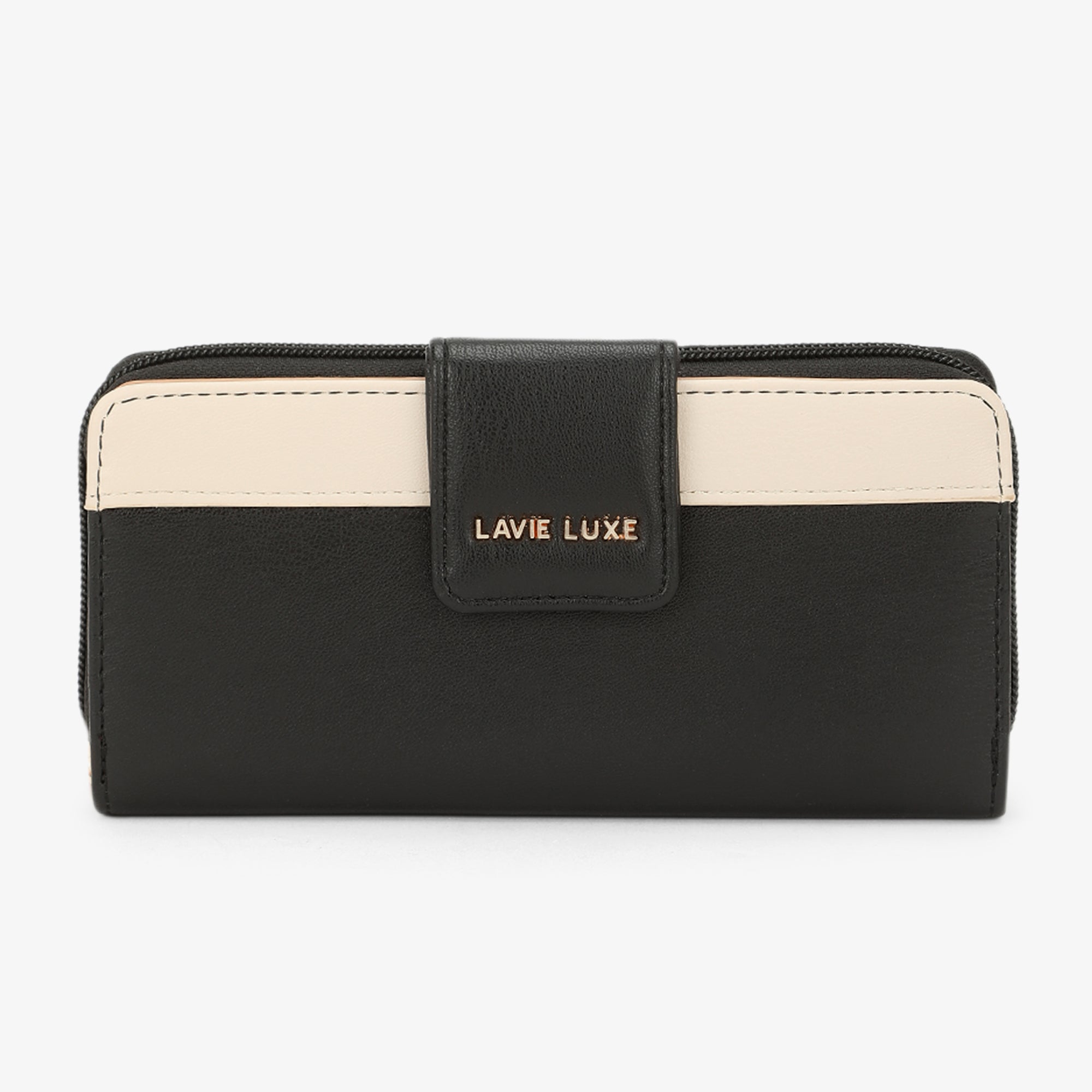 Lavie Luxe Mia 24 Black Large Women's bifold wallet