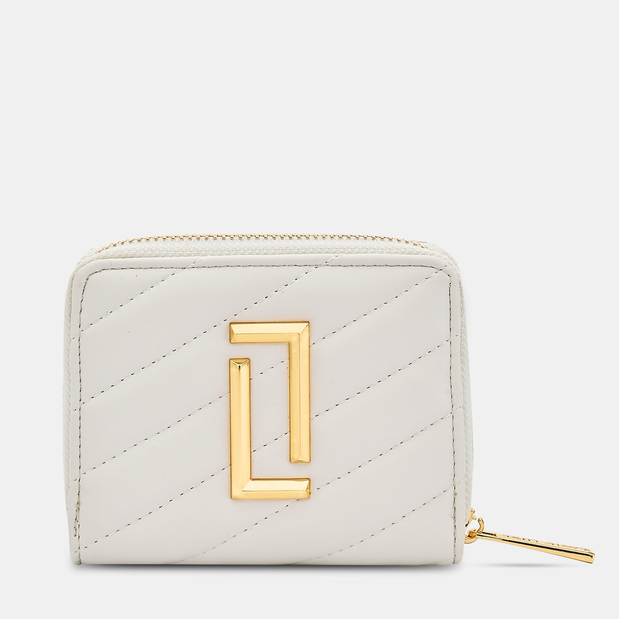 Diagonal Flap25 Small Zip Wallet