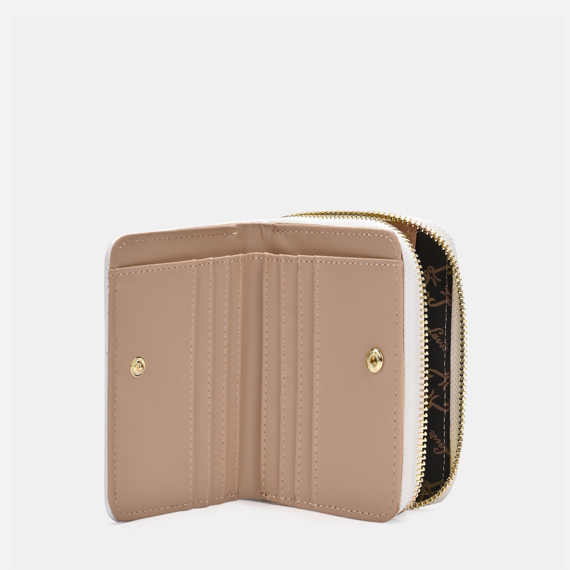 Diagonal Flap25 Small Zip Wallet