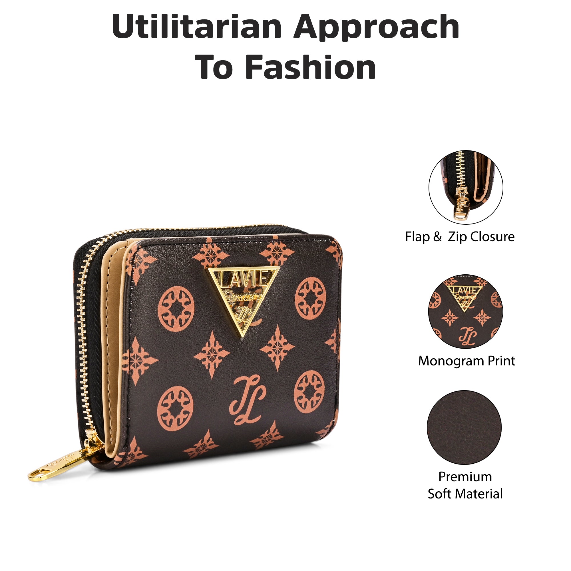 Mono Derby Flapzip Around Small Wallet