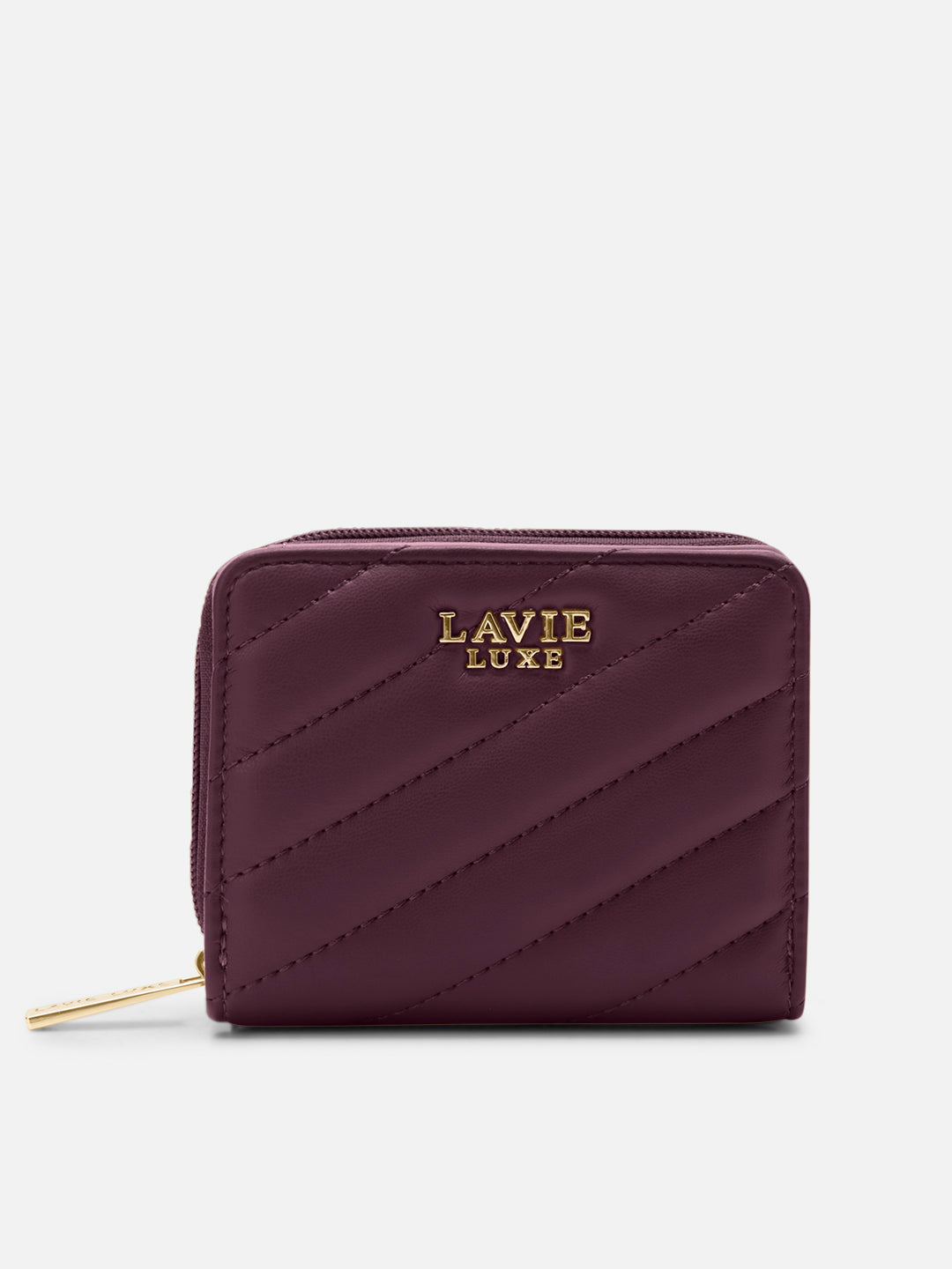 Diagonal Flap25 Small Zip Wallet