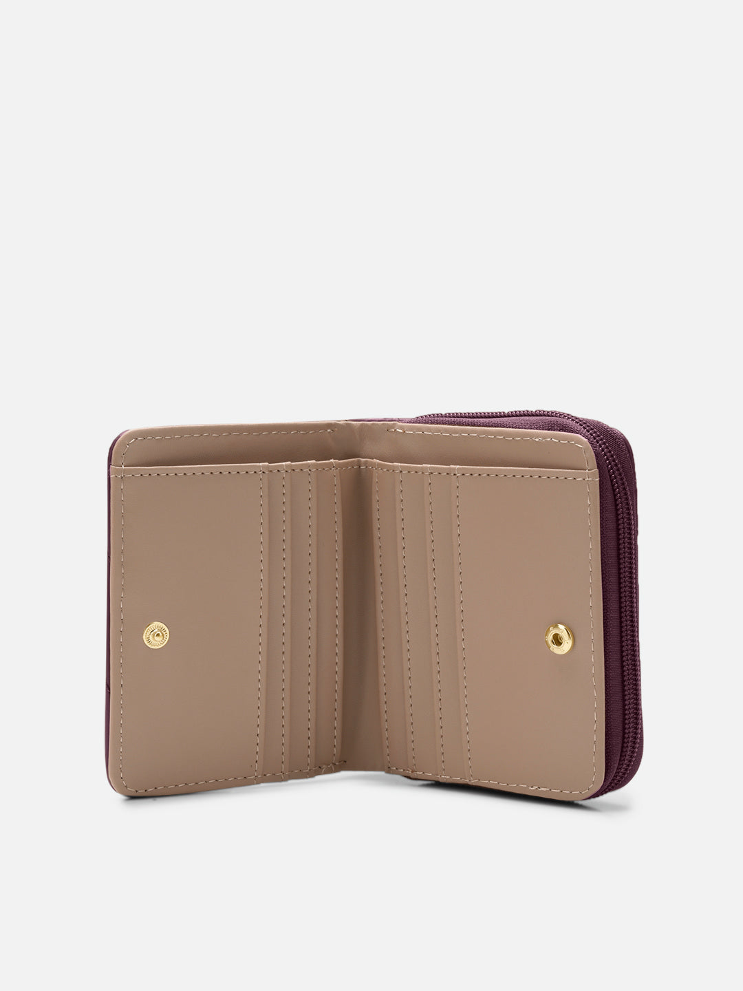 Diagonal Flap25 Small Zip Wallet