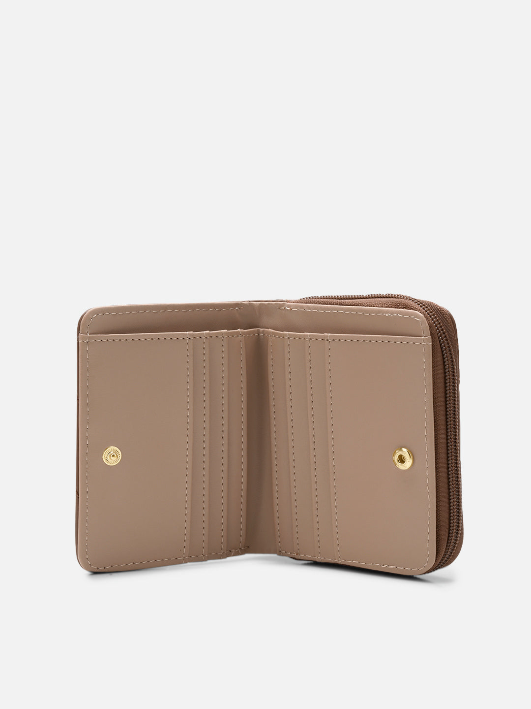 Diagonal Flap25 Small Zip Wallet