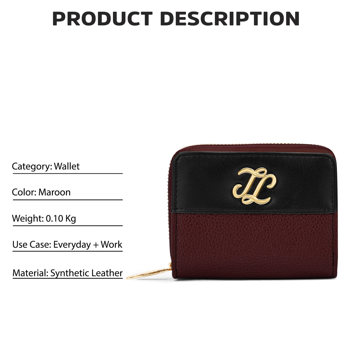 Utah Colourblock Flap Small Zip Around 'S Ladies Wallet Maroon