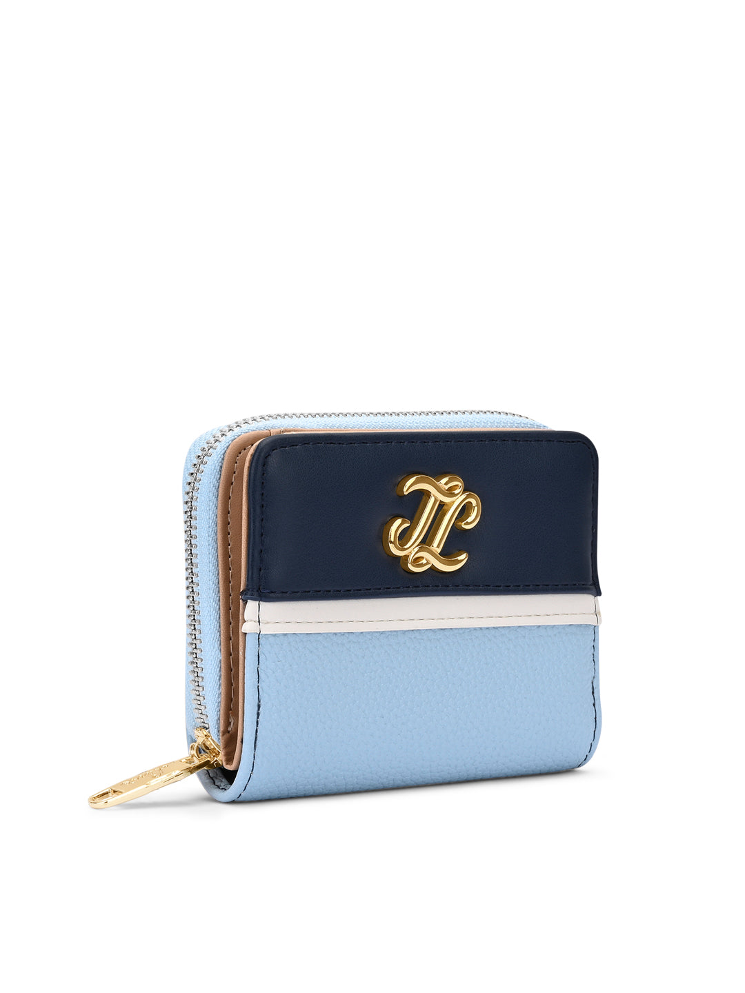 Utah Colourblock Flap Small Zip Around 'S Ladies Wallet Pale Blue
