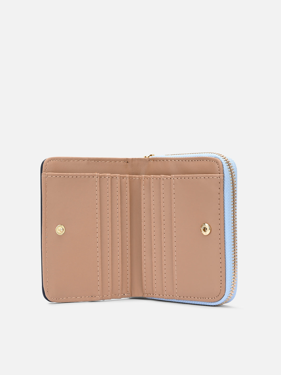 Utah Colourblock Flap Small Zip Around 'S Ladies Wallet Pale Blue