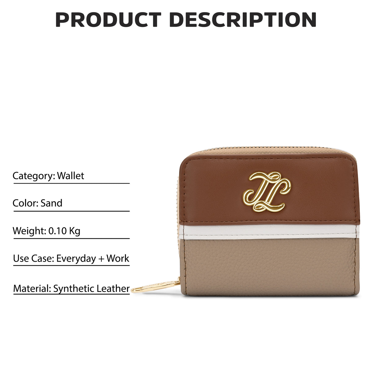 Utah Colourblock Flap Small Zip Around 'S Ladies Wallet Sand