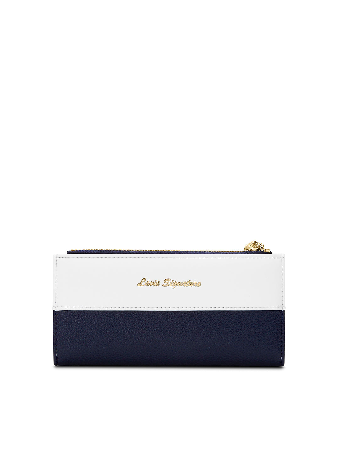 Vermont Colourblock Bifold Zip 'S Ladies Wallet Navy