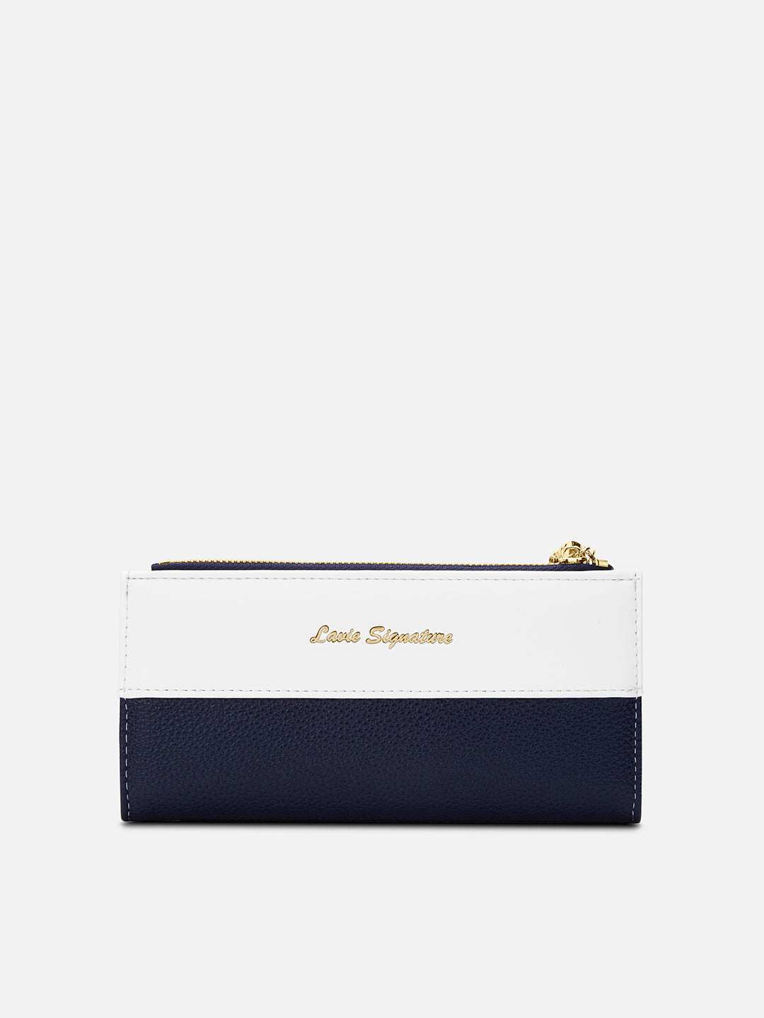Vermont Colourblock Bifold Zip 'S Ladies Wallet Navy