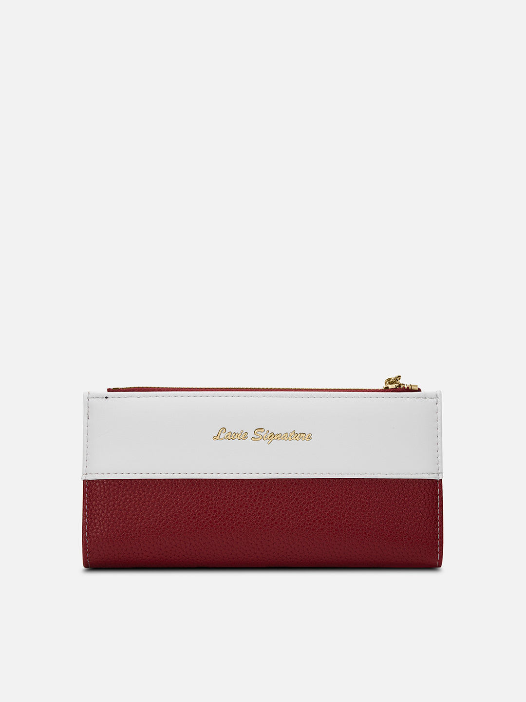 Vermont Colourblock Bifold Zip 'S Ladies Wallet Red