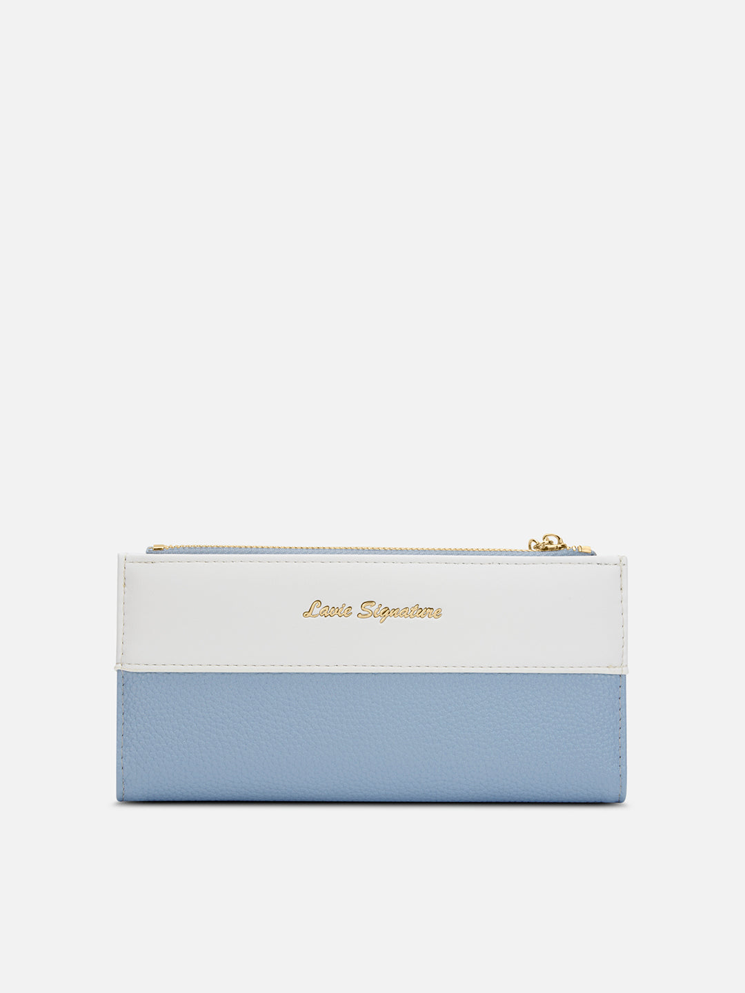Vermont Colourblock Bifold Zip 'S Ladies Wallet Pale Blue