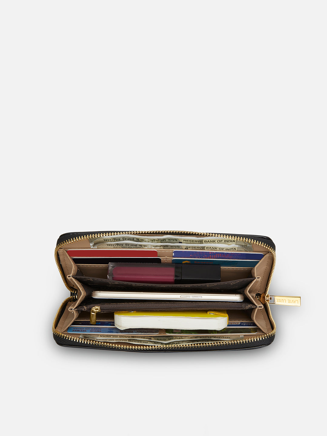 Lucie Emboss Ziparound Large Black