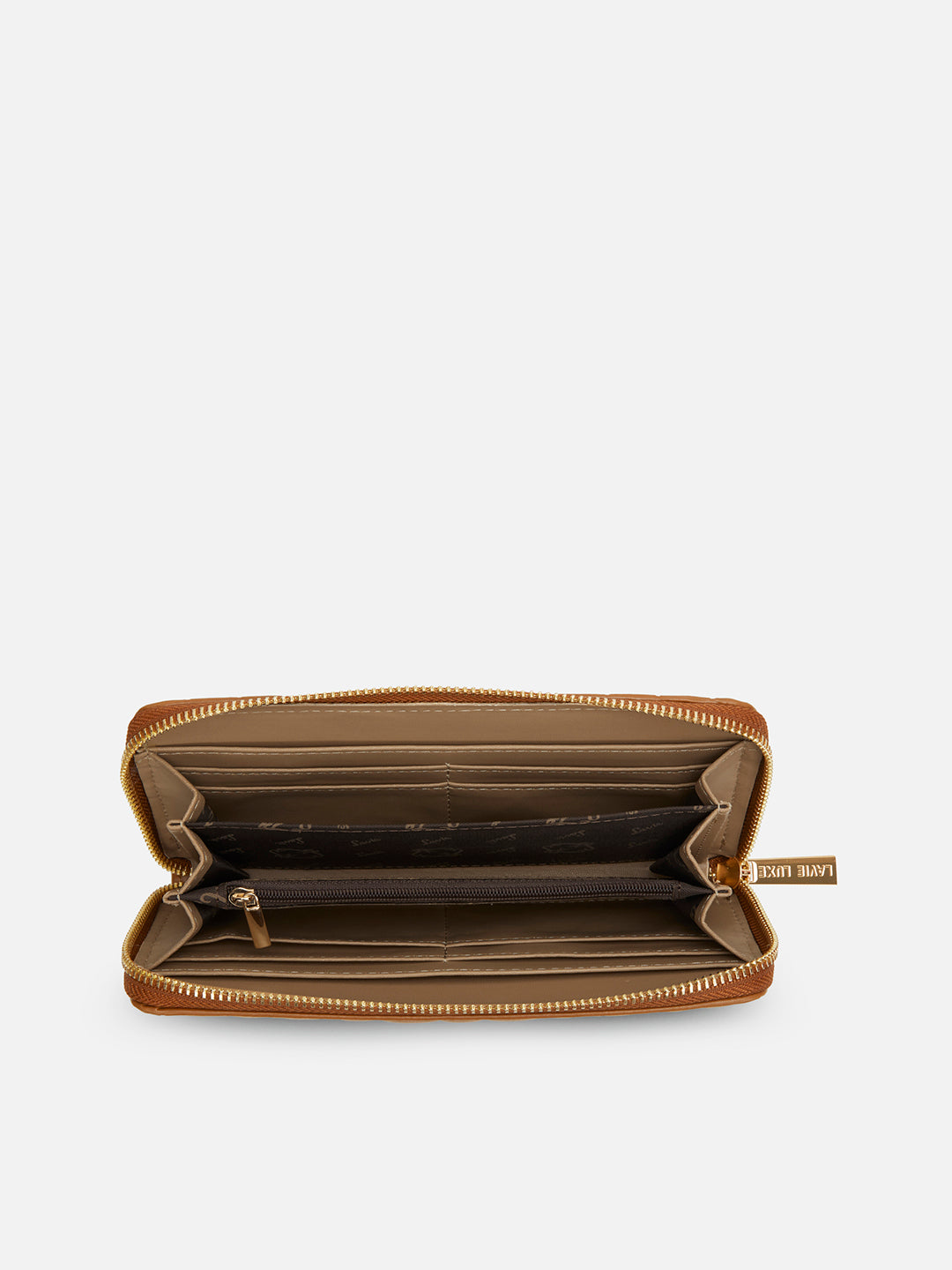 Lucie Emboss Ziparound Large Tan