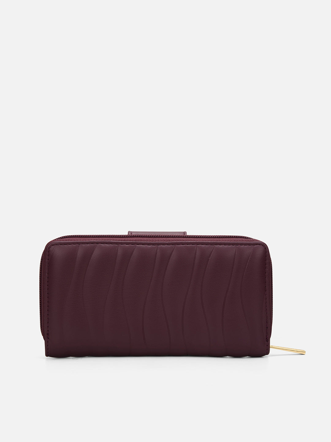 Lucie Emboss Bifold Ziparound Wallet Wine