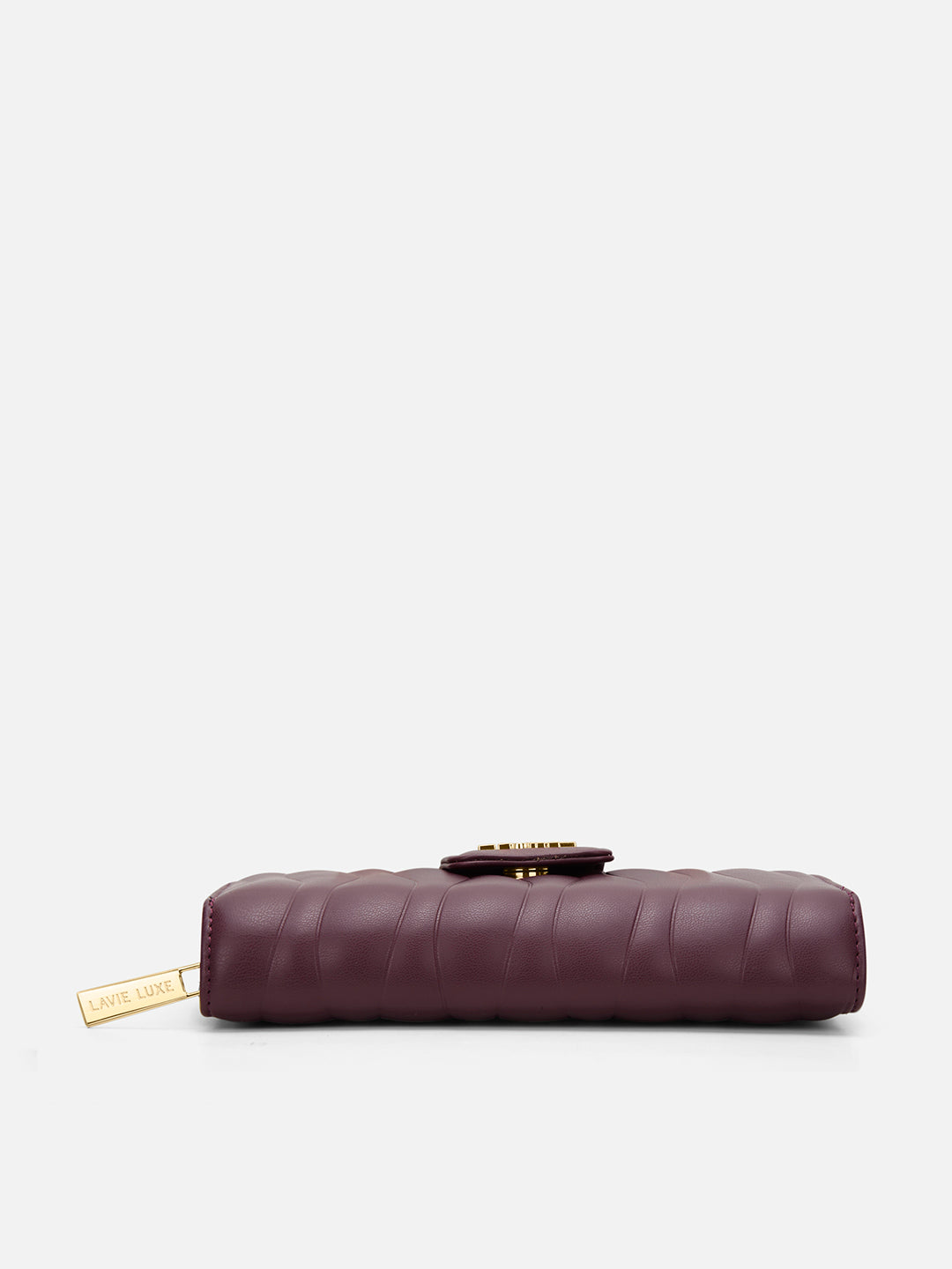 Lucie Emboss Bifold Ziparound Wallet Wine