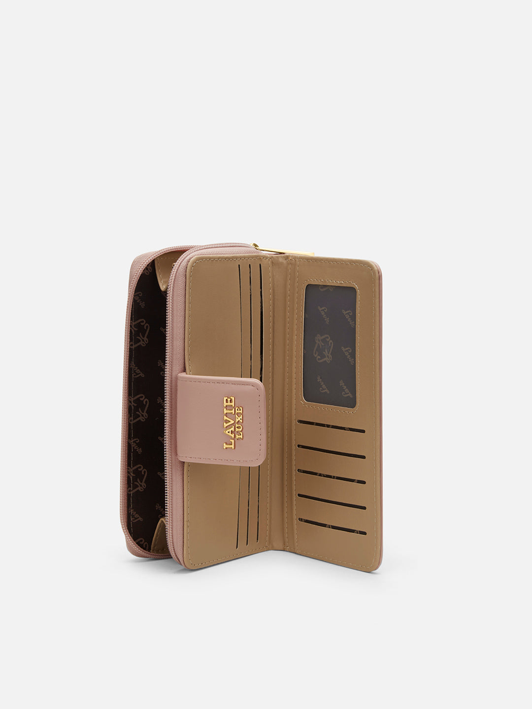Lucie Emboss Bifold Ziparound Mocha