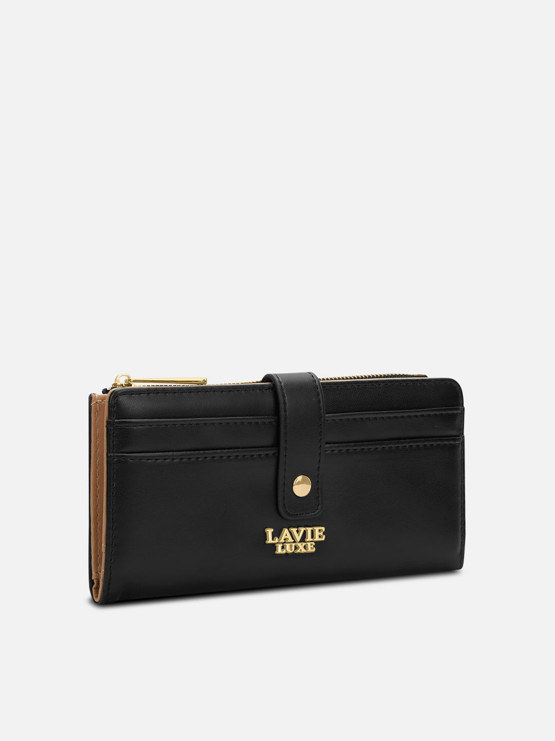 Alice Bifold Zip Large Black