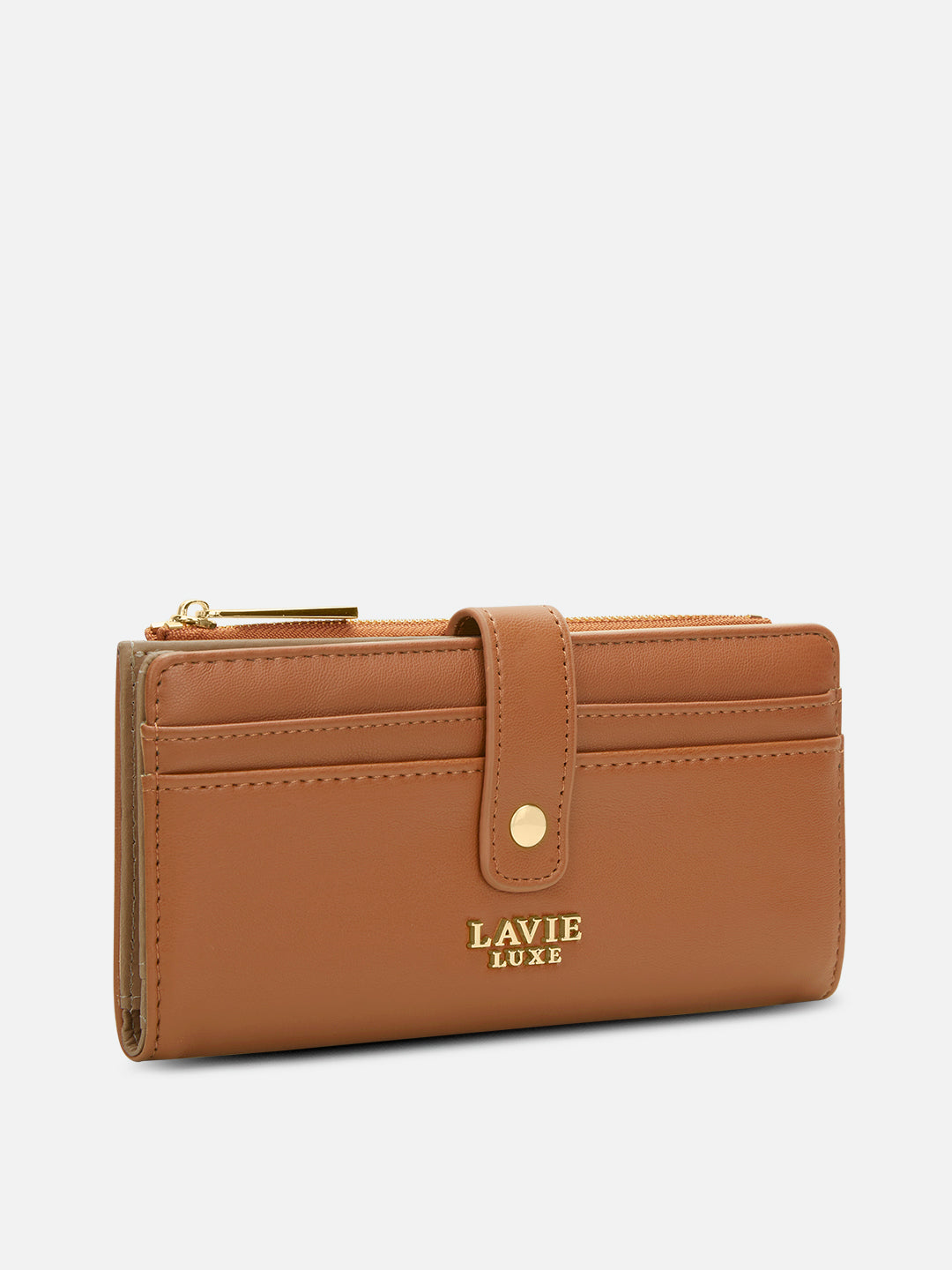 Alice Bifold Zip Large Tan