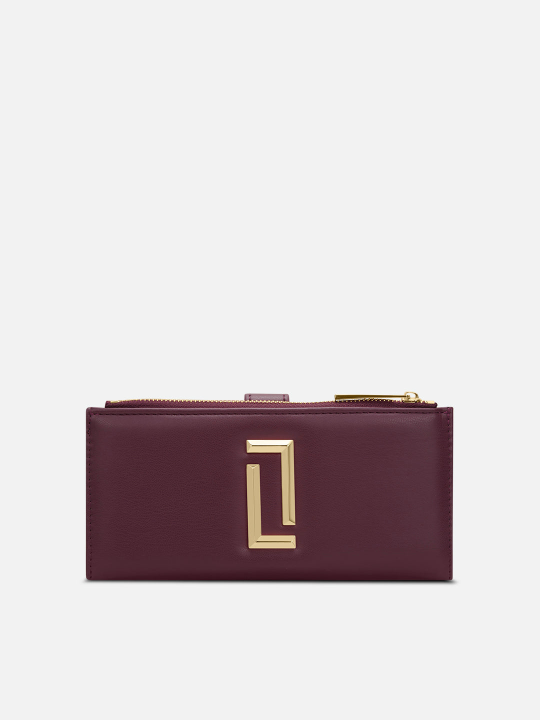 Alice Bifold Zip Large Wallet Wine