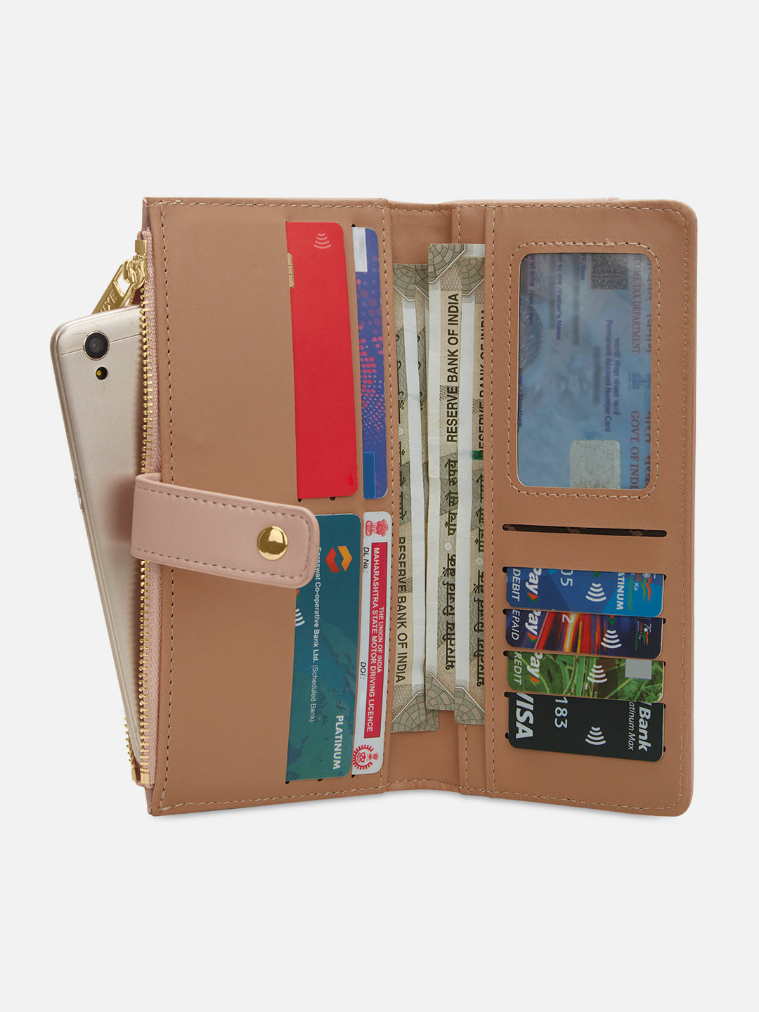Alice Bifold Zip Large Mocha