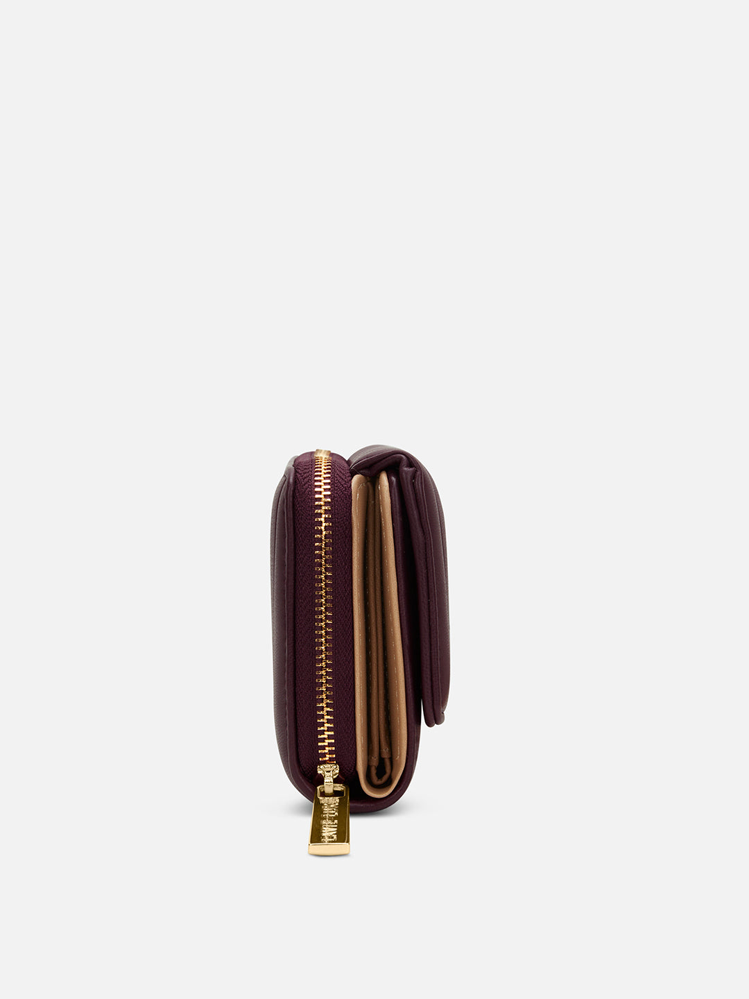Lucie Emboss Trifold Medium Wallet Wine