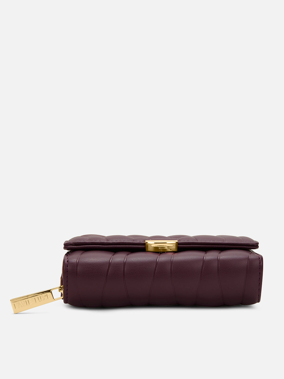 Lucie Emboss Trifold Medium Wallet Wine
