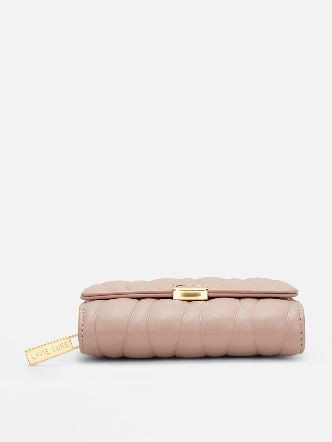 Lucie Emboss Trifold Medium Mocha