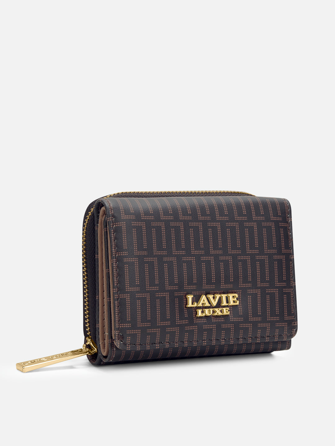 Monogram Lea Triifold Small Wallet Choco
