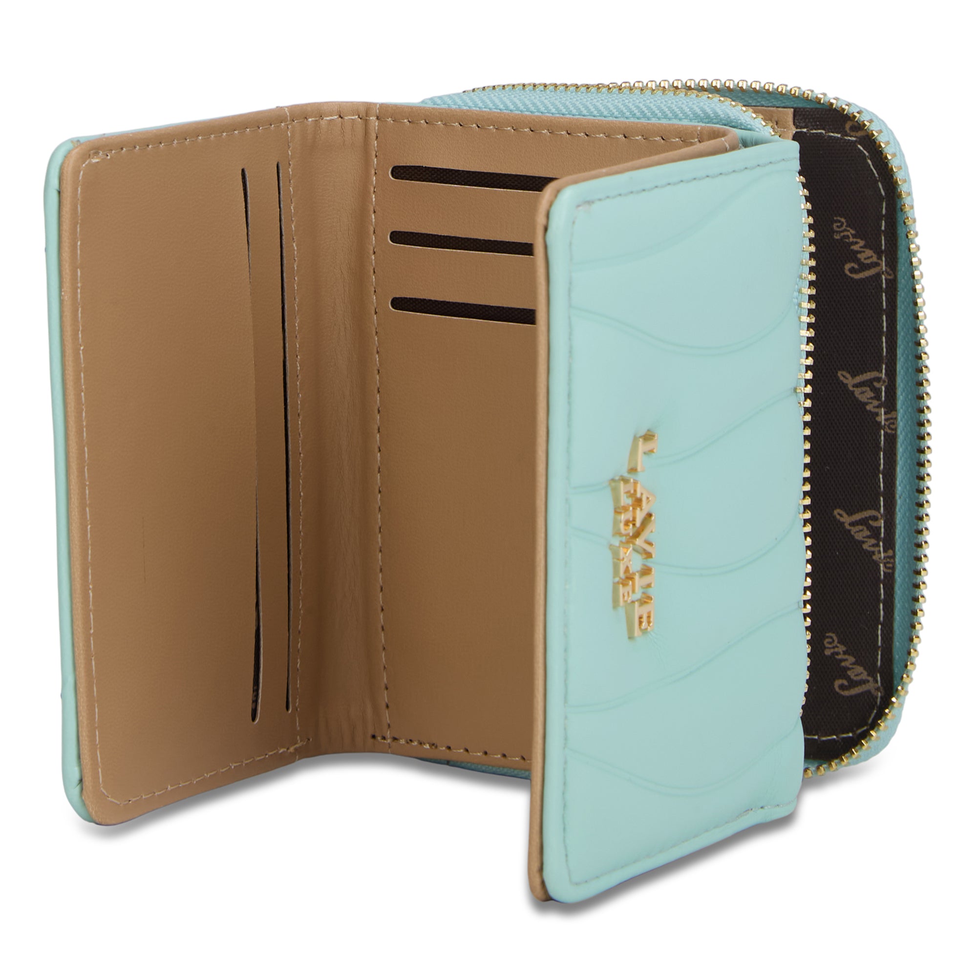 Lucie Emboss Trifold Small Wallet Mint