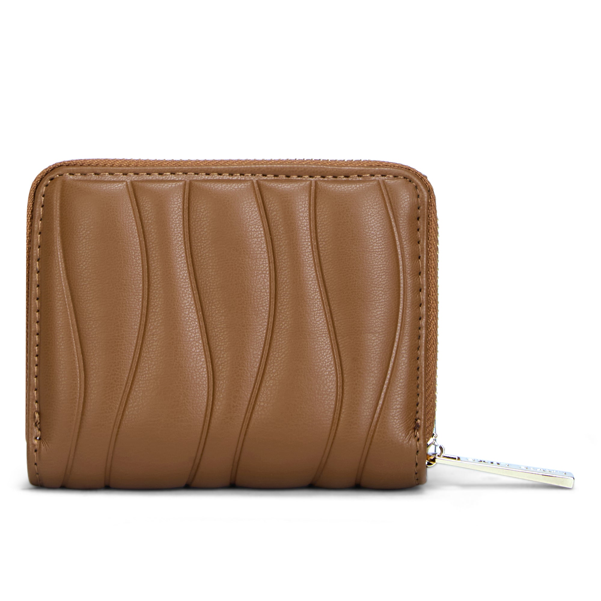 Lucie Emboss Trifold Small Tan