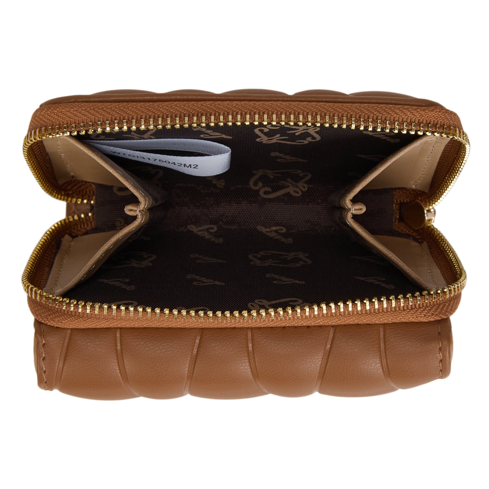 Lucie Emboss Trifold Small Tan