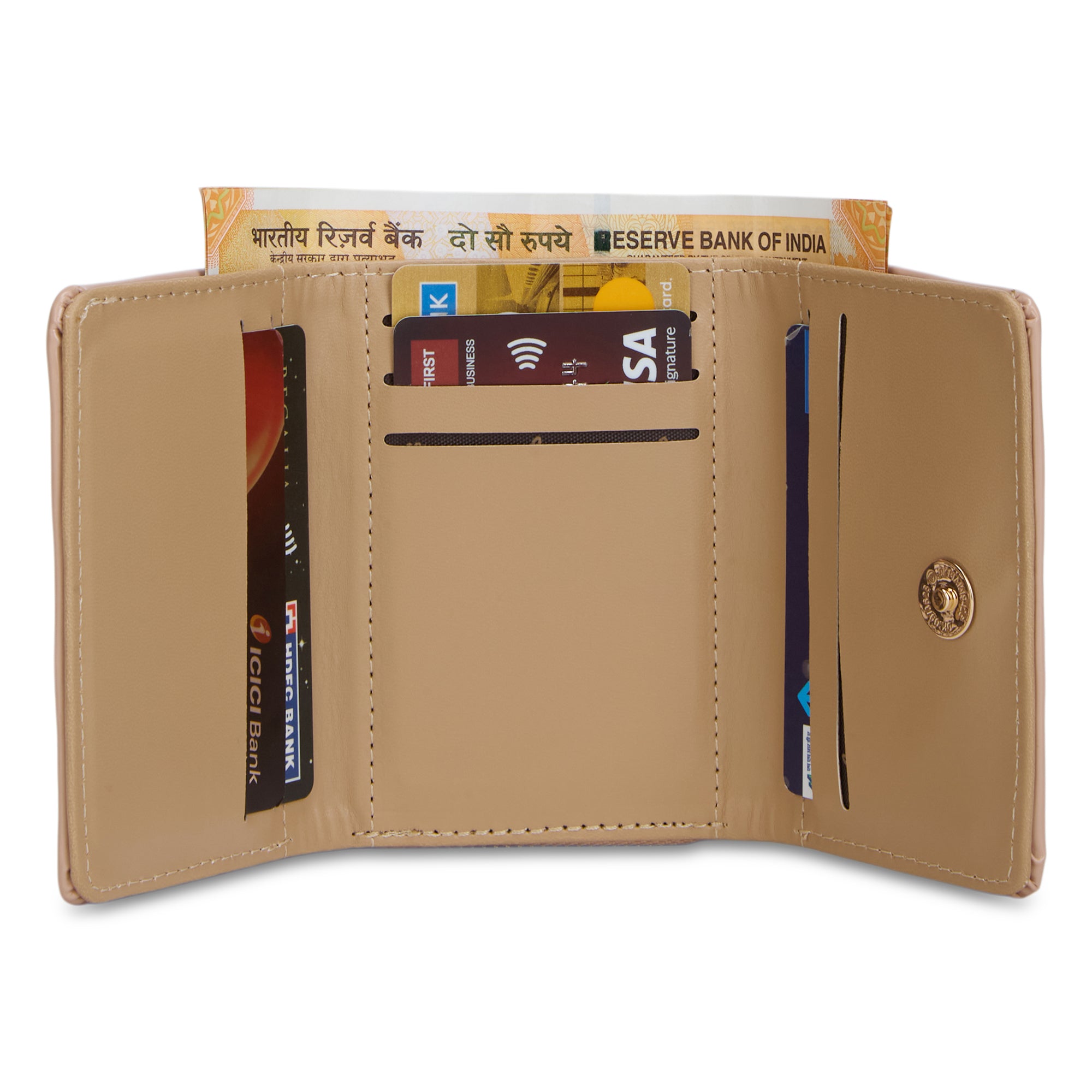 Lucie Emboss Trifold Small Mocha