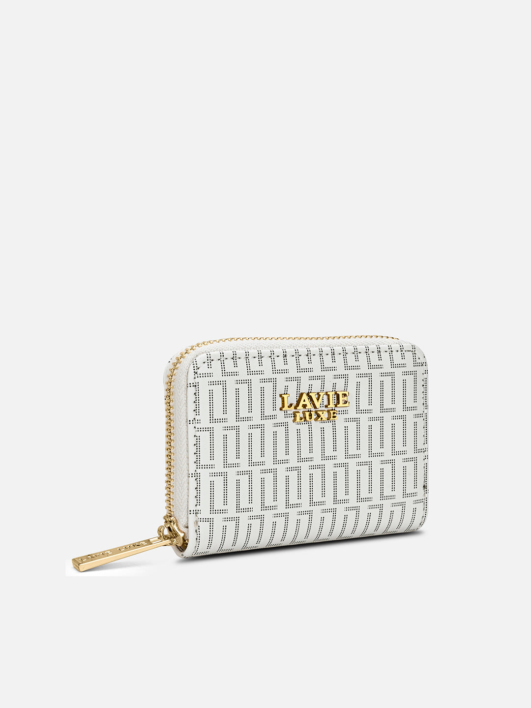 Monogram Belle Small Card Wallet White