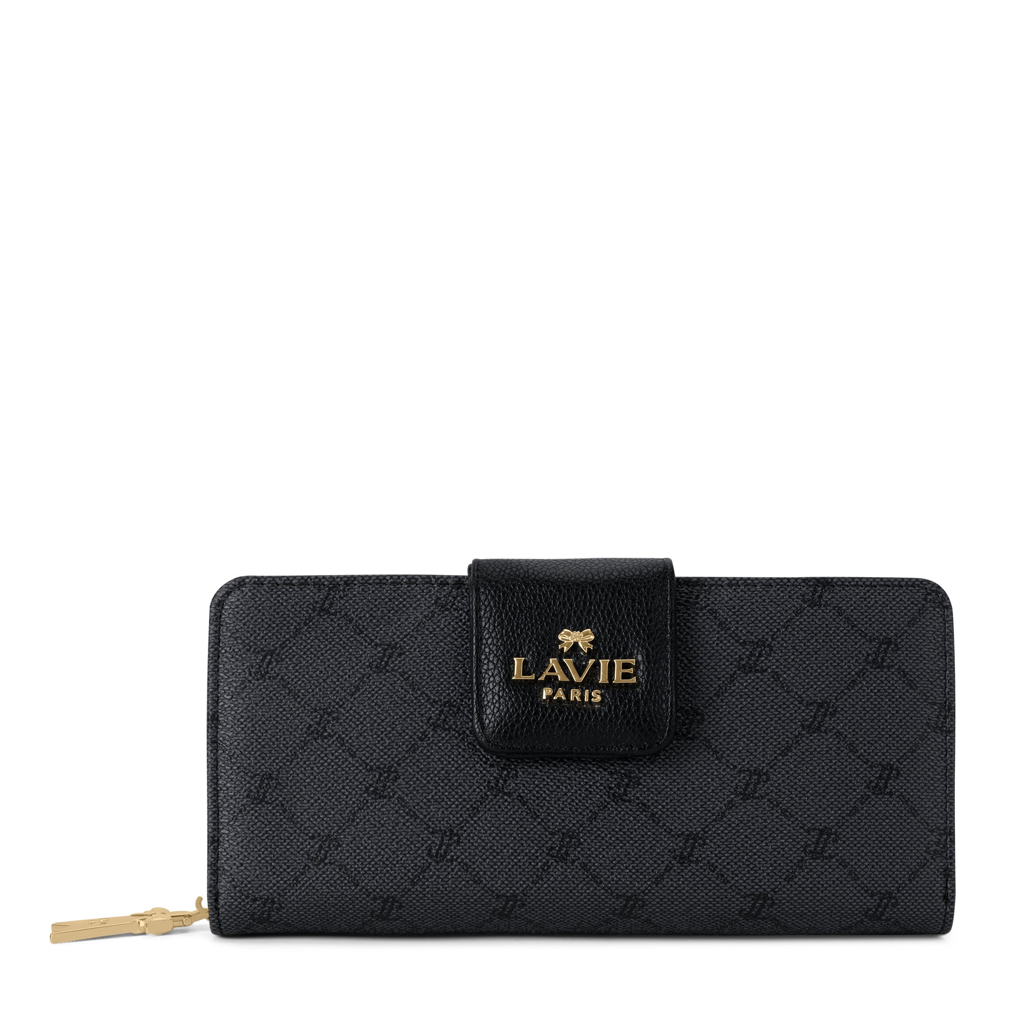 Mono Marie Bifold Zip Around Wallet Charcoal