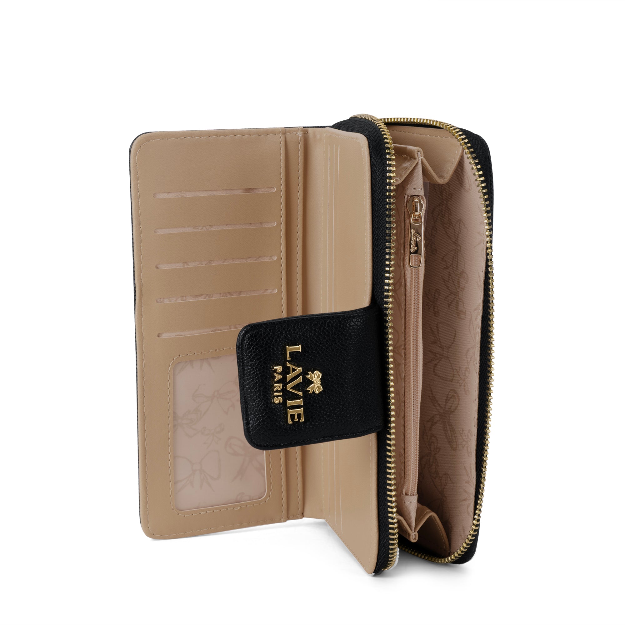 Mono Marie Bifold Zip Around Wallet Charcoal